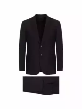 Шерстяной костюм Brioni, тёмно-синий