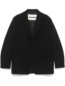 Шерстяной пиджак Jil Sander, черный