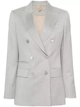 Шерстяной пиджак Nandina Max Mara, серый