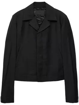 Шерстяной пиджак Prada, черный