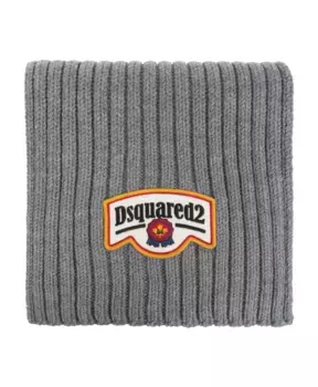 Шерстяной шарф Dsquared2, серый