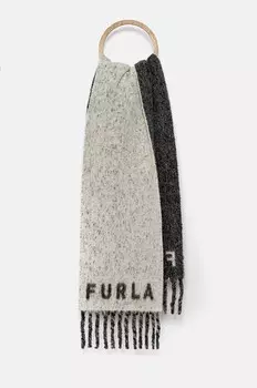 Шерстяной шарф Furla, белый