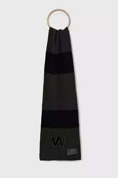 Шерстяной шарф Weekend Max Mara, серый