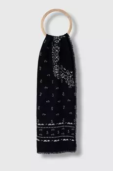 Шерстяной шарф Weekend Max Mara, темно-синий