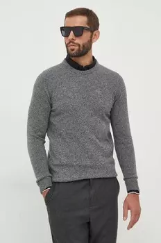 Шерстяной свитер Barbour, серый