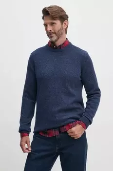 Шерстяной свитер Barbour, темно-синий