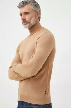 Шерстяной свитер Boss, бежевый