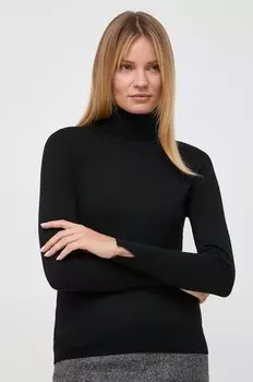 Шерстяной свитер Boss, черный