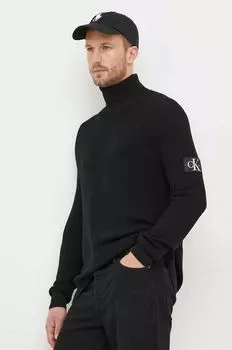 Шерстяной свитер Calvin Klein Jeans, черный