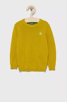 Шерстяной свитер для мальчика United Colors of Benetton, зеленый