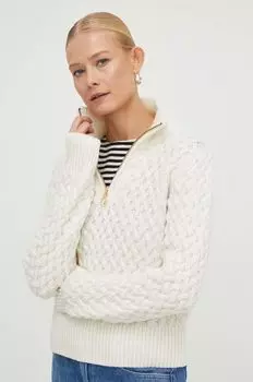 Шерстяной свитер G-Star Raw, бежевый