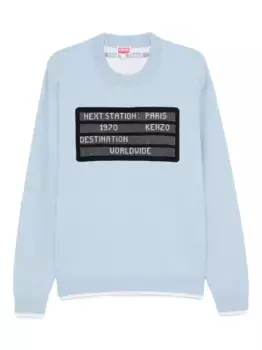 Шерстяной свитер KENZO, синий