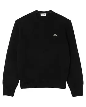 Шерстяной свитер Lacoste, черный
