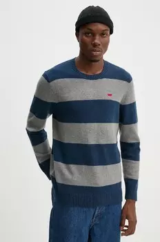 Шерстяной свитер Levi's, темно-синий