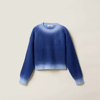 Шерстяной свитер Miu Miu, синий