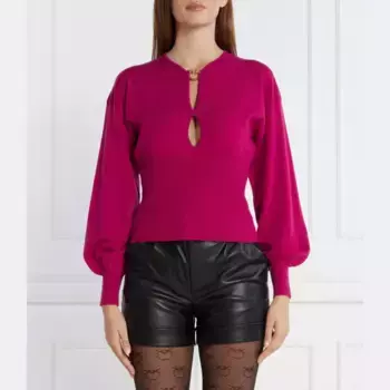 Шерстяной свитер обычного кроя Pinko, фуксия