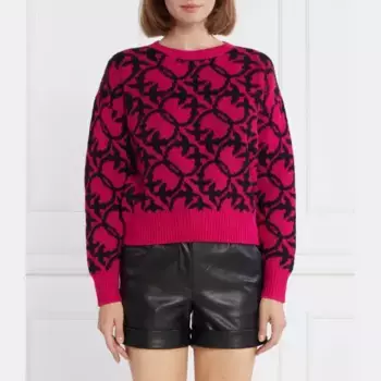 Шерстяной свитер обычного кроя Pinko, фуксия