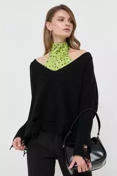 Шерстяной свитер Pinko, черный