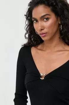Шерстяной свитер Pinko, черный