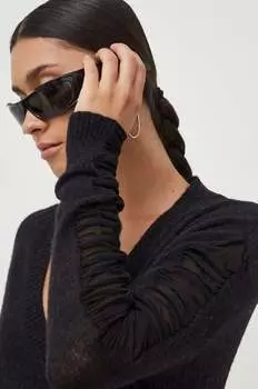 Шерстяной свитер Pinko, черный