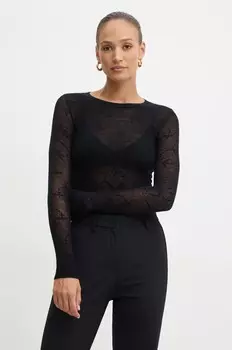 Шерстяной свитер Pinko, черный