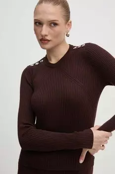 Шерстяной свитер Pinko, коричневый