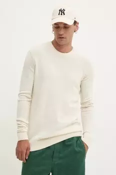 Шерстяной свитер Solid, бежевый