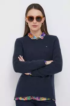 Шерстяной свитер Tommy Hilfiger, темно-синий