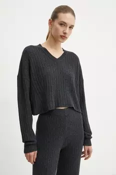 Шерстяной свитер Twinset, серый
