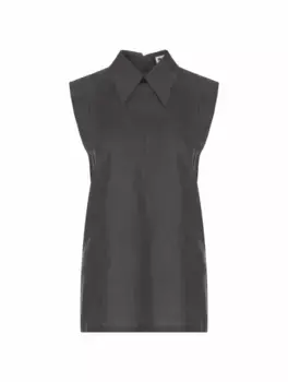 Шерстяной топ Jil Sander, серый
