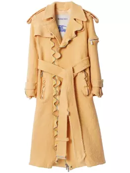 Шерстяной тренч Burberry, нейтральный