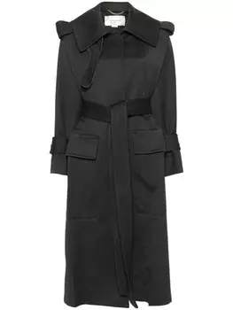 Шерстяной тренч Victoria Beckham, серый
