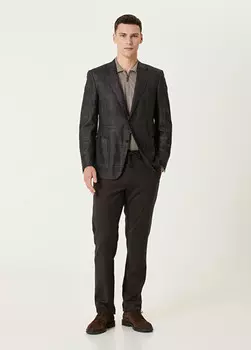 Шерстяные брюки Canali, коричневый