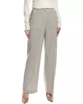Шерстяные брюки Hugo Boss Tikela, бежевый