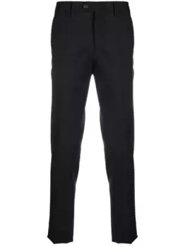 Шерстяные брюки прямого кроя Lardini, синий
