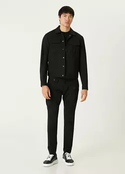 Шерстяные брюки с карманами Dsquared2, черный
