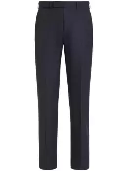 Шерстяные брюки строгого кроя Zegna, синий
