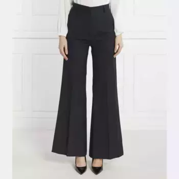 Шерстяные брюки свободного кроя Max Mara, синий