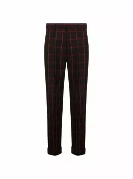 Шерстяные брюки в клетку Gucci