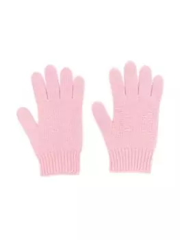 Шерстяные перчатки с логотипом GG Gucci Kids, розовый