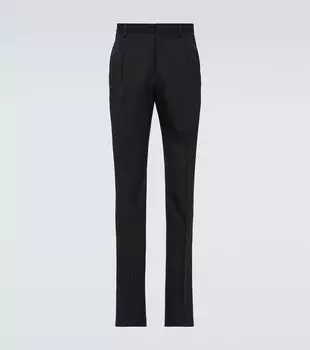 Шерстяные прямые брюки Lanvin, черный