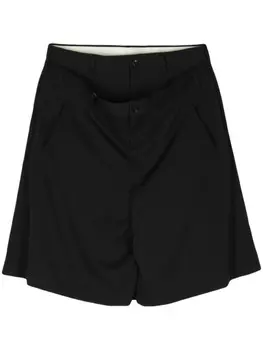 Шерстяные шорты-бермуды Comme des Garons Homme Plus, черный