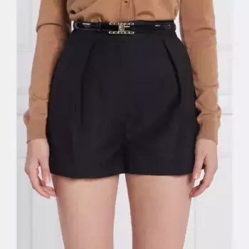Шерстяные шорты Elisabetta Franchi, черный