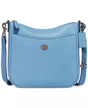 Шезлонг через плечо pebble leather COACH