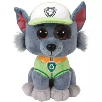 Щенячий патруль, талисман Рокки, 15 см Beanie Boos
