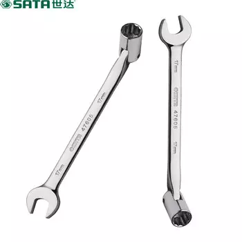 Shida SATA 47601 полностью полированный торцовый рожковый ключ, ключ двойного назначения, 10 мм