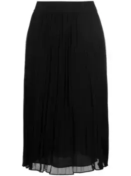Шифоновая юбка миди DKNY, черный