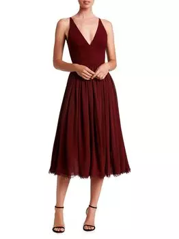 Шифоновое облегающее и расклешенное платье Alicia Dress The Population