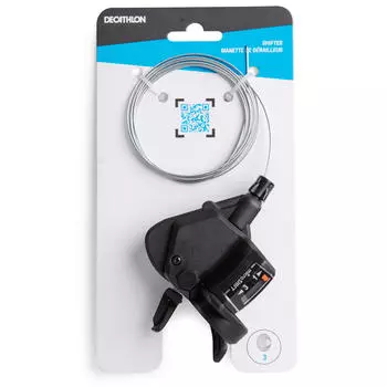 Шифтер для велосипеда 3 скорости черный Decathlon
