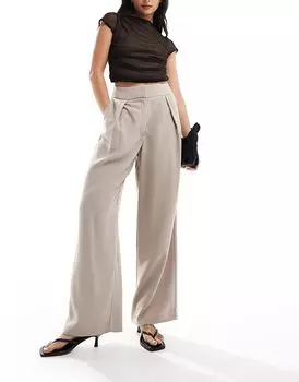 Широкие брюки бежевого цвета River Island
